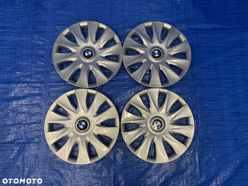 KOŁPAK SREBRNY KOŁPAKI DEKLE BMW OE 16" SREBRNE ORYGINAŁ - 1