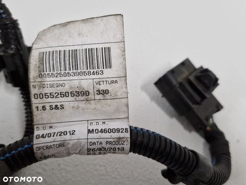 FIAT 500L 500 L 1.6 D MULTIJET WIĄZKA INSTALACJA ELEKTRYCZNA SILNIKA 00552505390 - 7