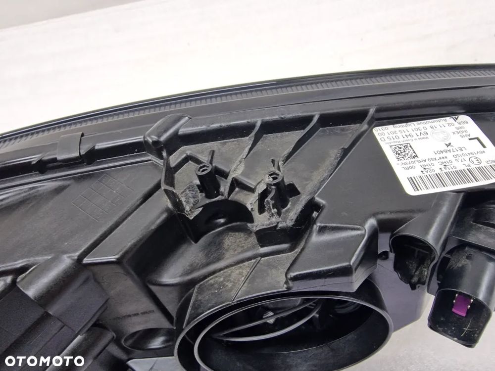 SKODA FABIA 3 III LIFT 18- ZWYKŁA LEWA LAMPA PRZEDNIA PRZÓD , NR 6V1941015D , NR AUKCJI LL137 - 18