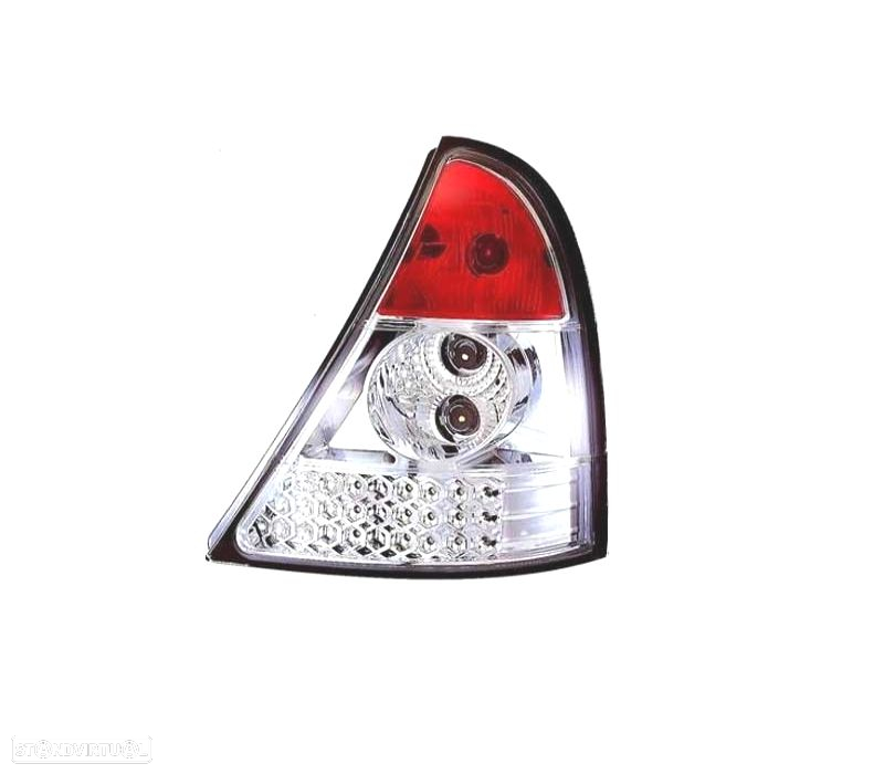 FAROLINS TRASEIROS RENAULT CLIO II 98-01 CROMADO - 2