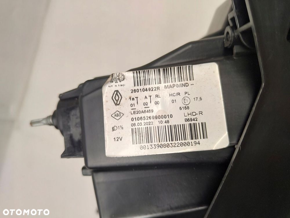RENAULT CLIO V FULL LED LAMPA PRAWY PRZÓD 260104922R - 4