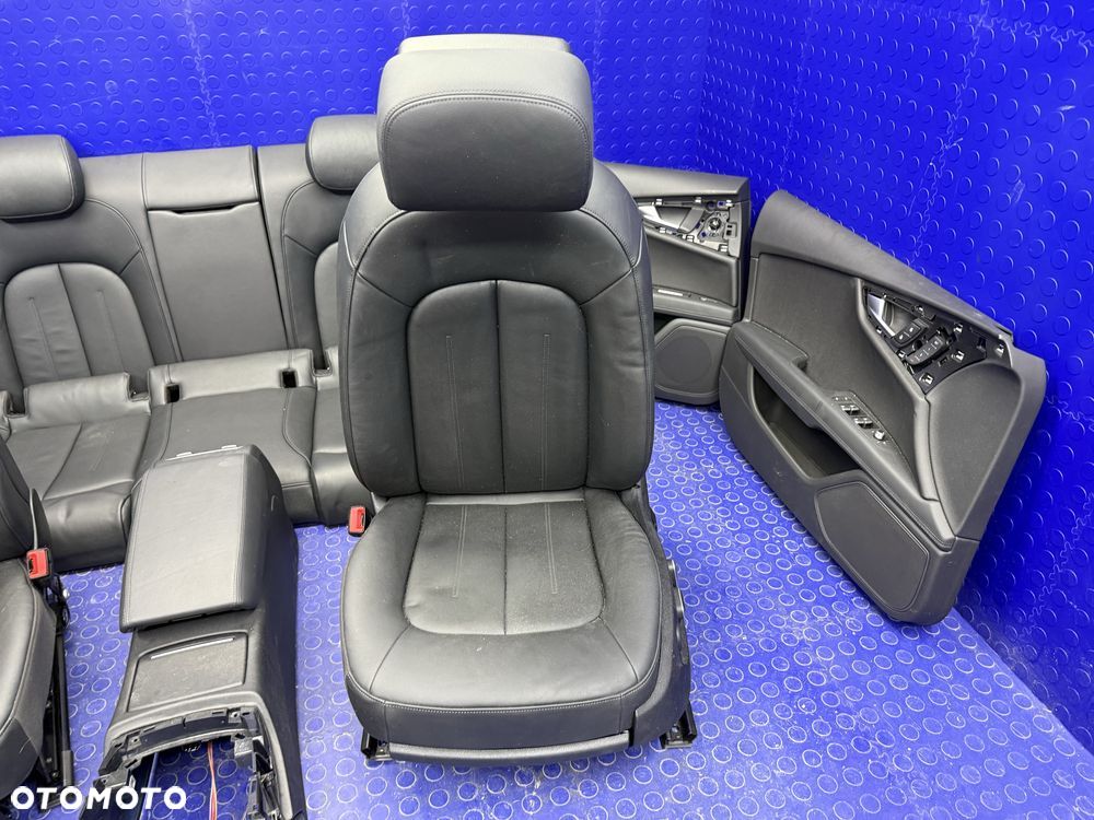 KOMPLET foteli skórzanych elektrycznie regulowane AUDI A7 C7 IDEALNE - 2