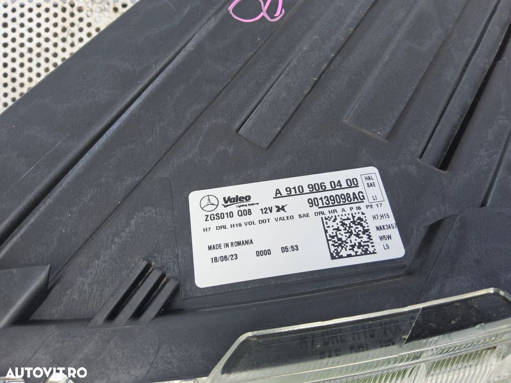 Far Mercedes Sprinter w907 faruri stânga Sprinter w910 cu defect cod a9109060400 - 7