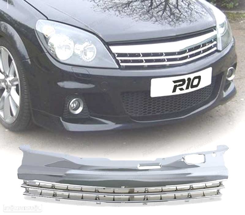GRELHA FRONTAL OPEL ASTRA H NÃO GTC 04-07 CROMADO - 1