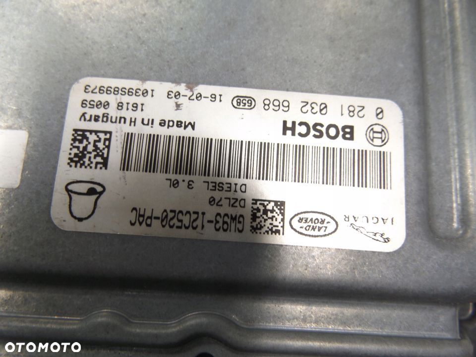 JAGUAR XF II 3.0D KOMPUTER SILNIKA GW93-12C520-PAC - 2