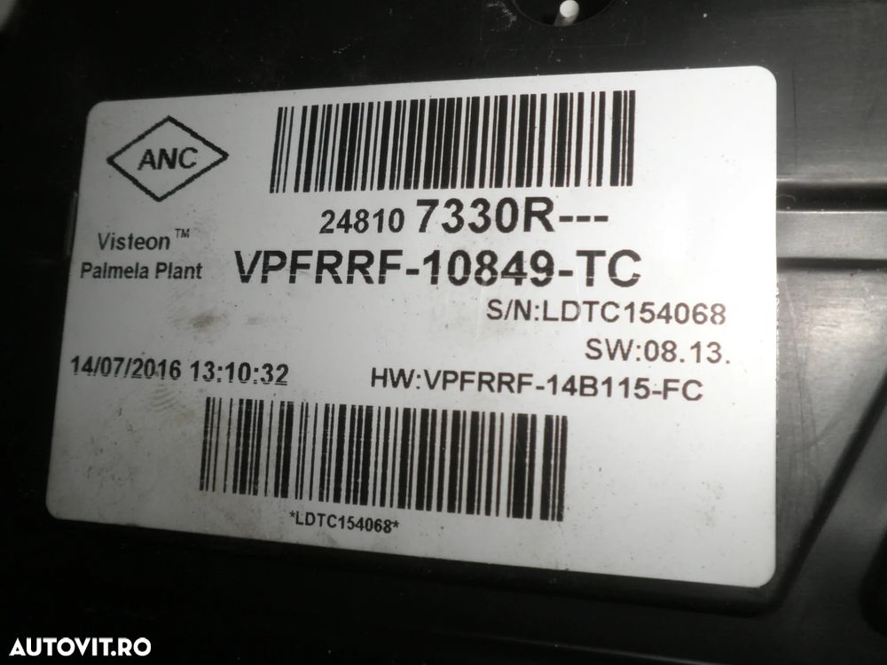 Ceasuri bord Opel Vivaro B, Renault Trafic 2, 1.6 CDTI 2016 248107330R - 3