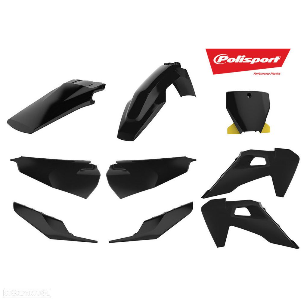 kit plasticos polisport preto husqvarna fc 250 / 350 / 450 - 1
