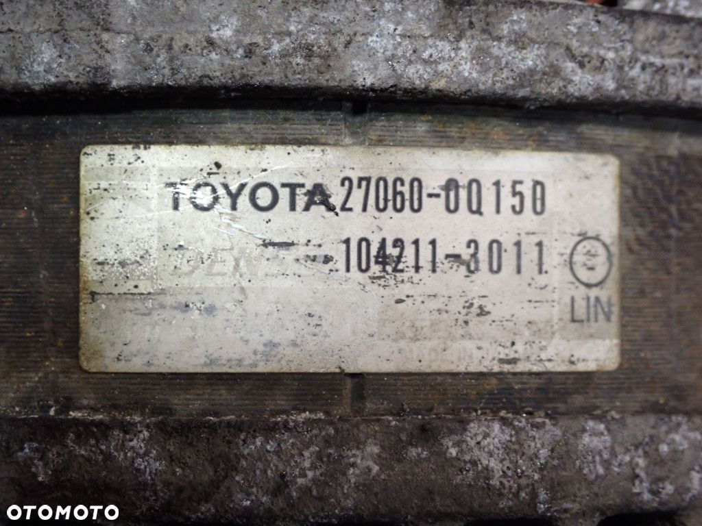 TOYOTA YARIS III 10-14 1.0 69KM ALTERNATOR 27060-0Q150 - 5