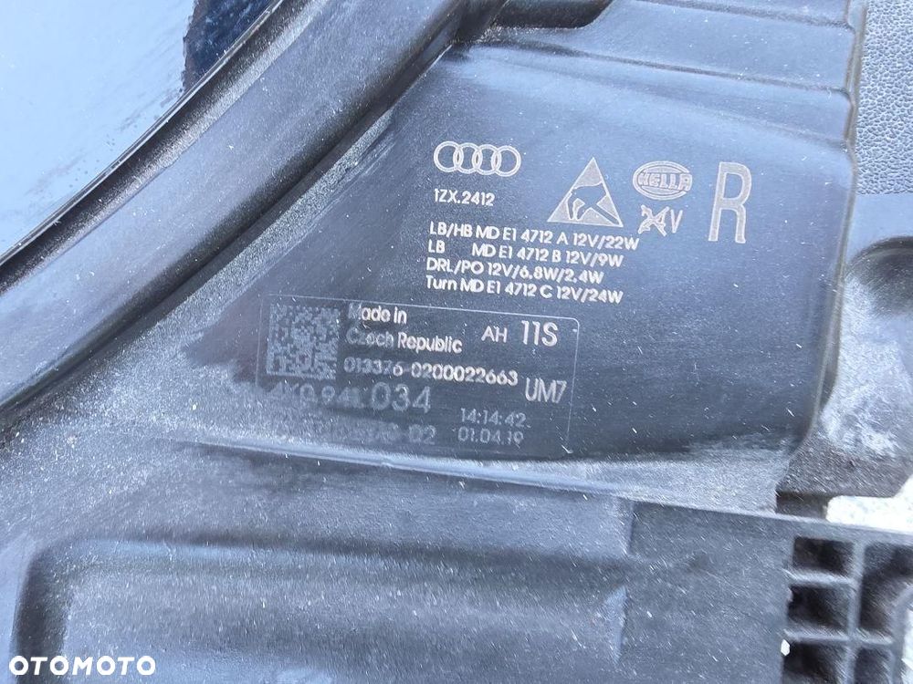 AUDI A6 S6 C8 4K0 Lampy przód Kompletne Full Led Basic 4K0941033 4K0941034 - 16