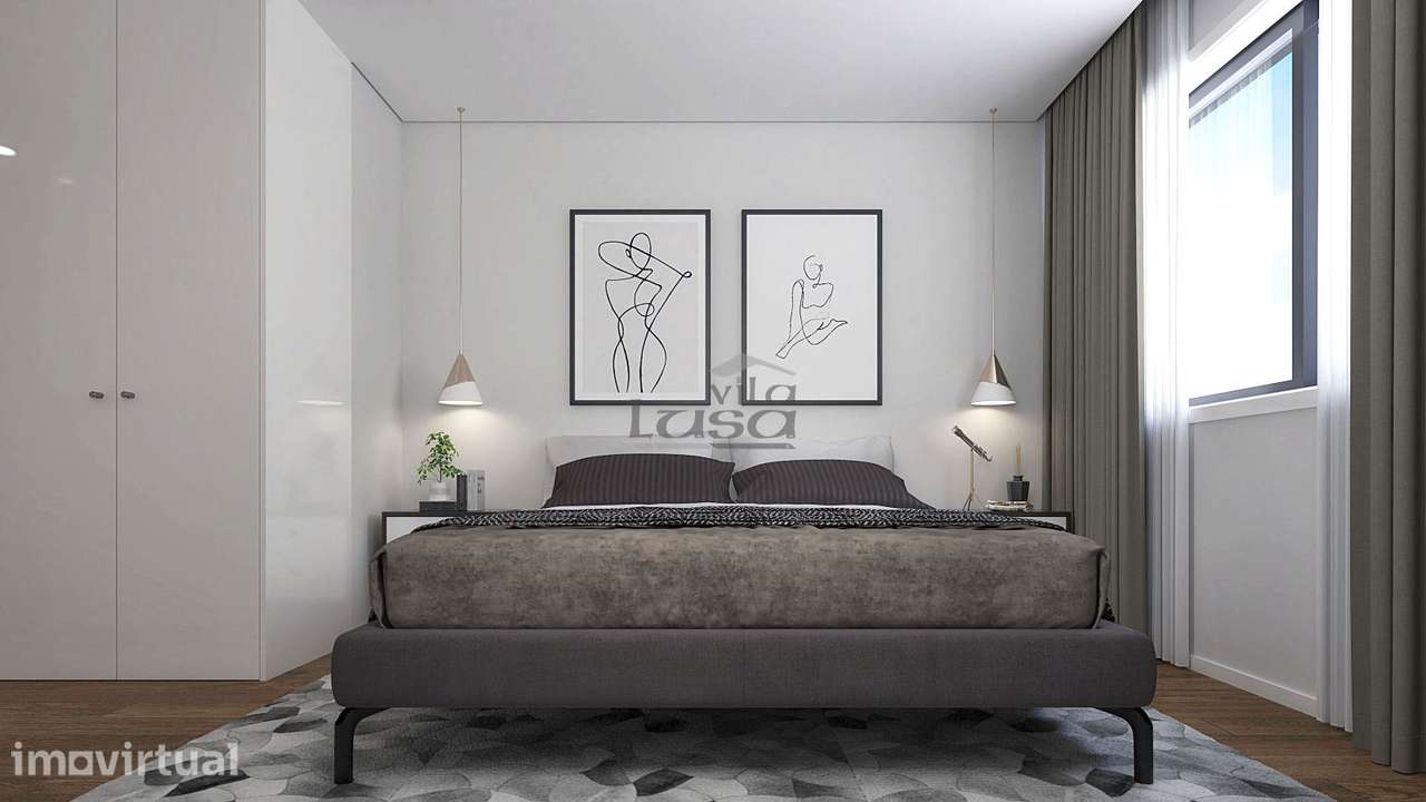 Apartamento T2 com terraço  no Edifício Santiago Leça da Palmeira - Grande imagem: 3/8