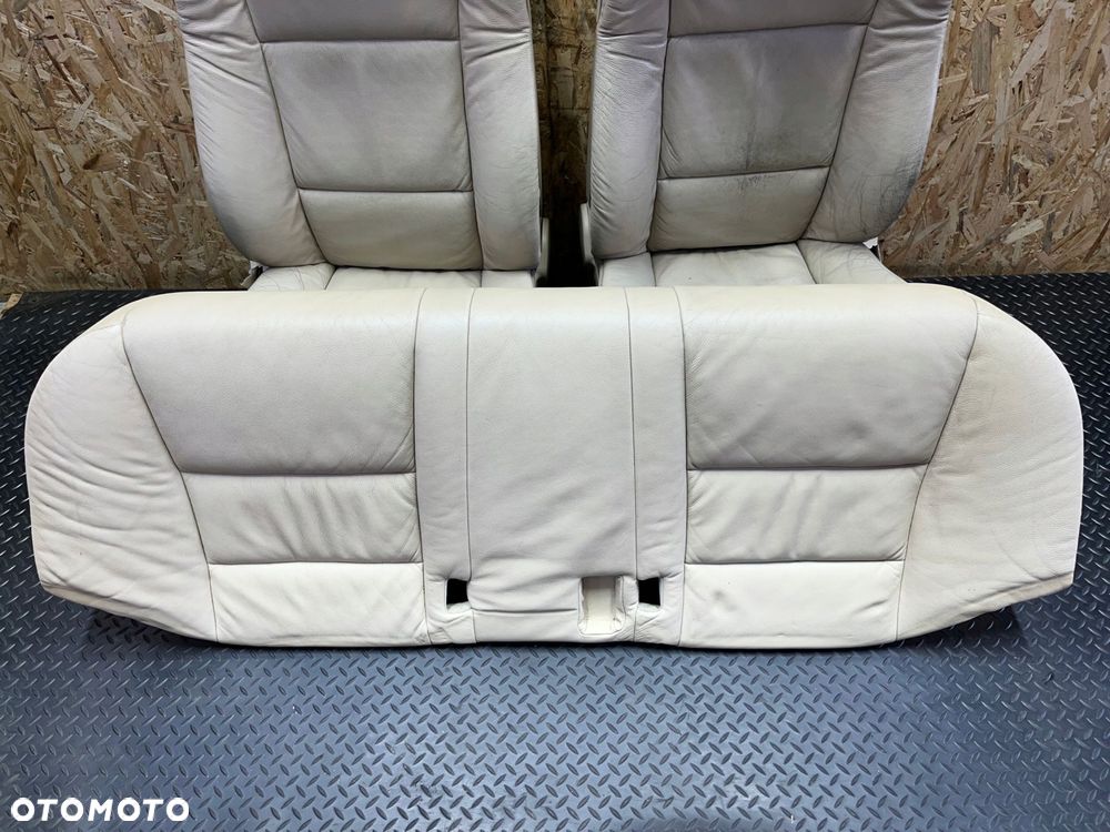 fotele grzane kanapa tapicerka kremowa skÓra europa bmw e60 2008 komplet - 9