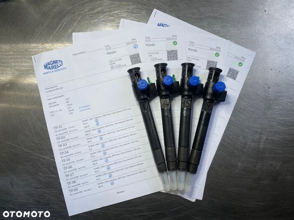 WTRYSKIWACZ TEST 2.0 BLUE HDI TDCI 28319898 28029449 WTRYSK SPRAWDZONE IMA FORD KUGA MK2 EDGE MONDEO MK5 E1GQ9F593AA - 1