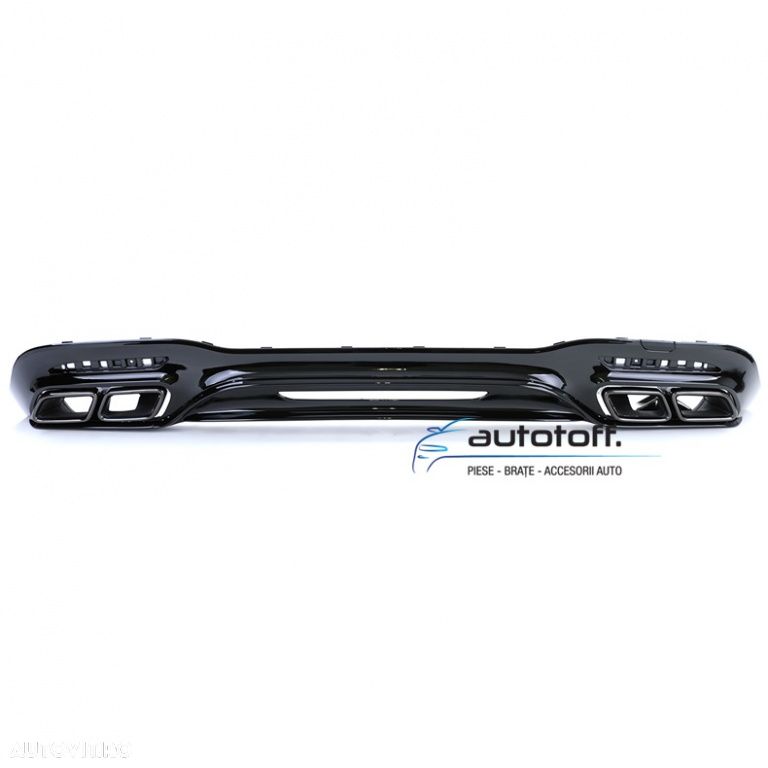 Difuzor W222 S-Class Facelift compatibil cu Mercedes (17-20) S63 Black Design - 1