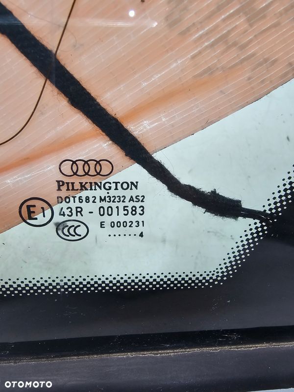SZYBA KAROSERYJNA AUDI A4 B8 AVANT KOMBI CHROM PRAWY TYŁ 2014R - 6