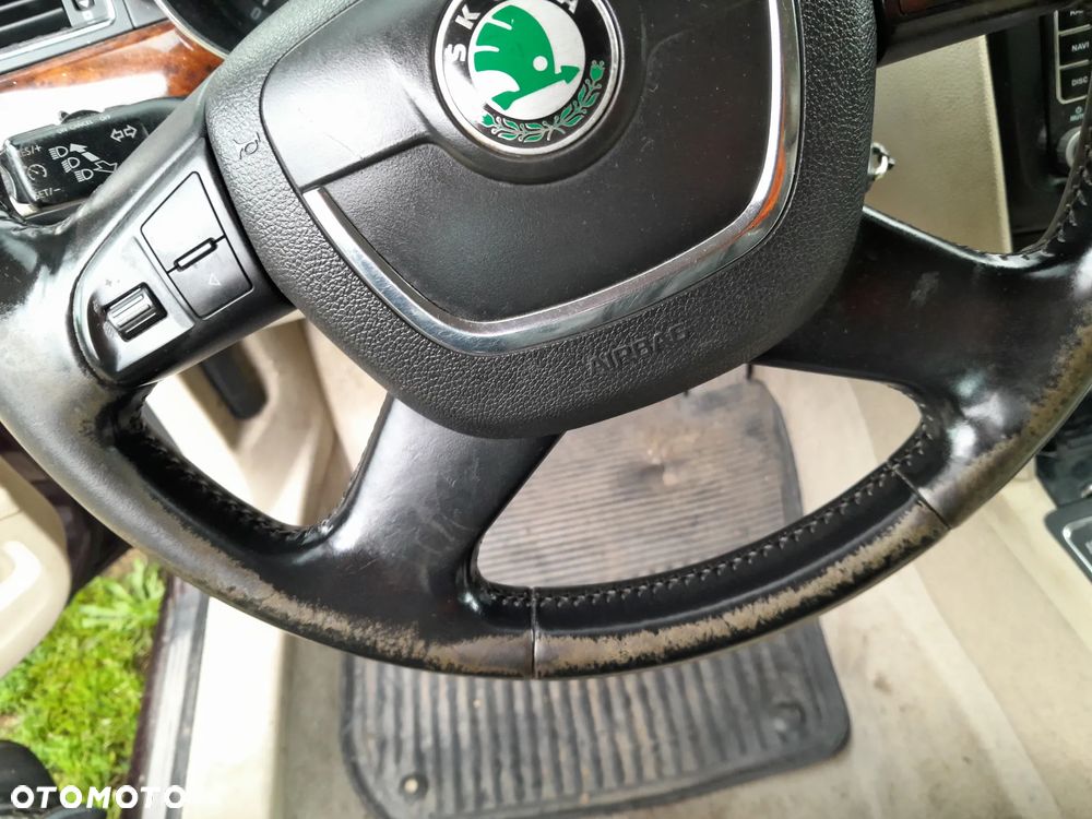 Kierownica skórzana multifunkcyjna SKODA Superb II 08-13r. - 5