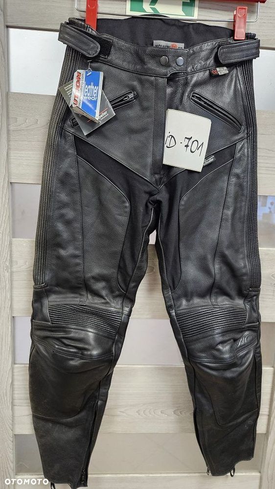 Skórzane Spodnie Motocyklowe Damskie Evolution Stretch Rozmiar 42 - 1