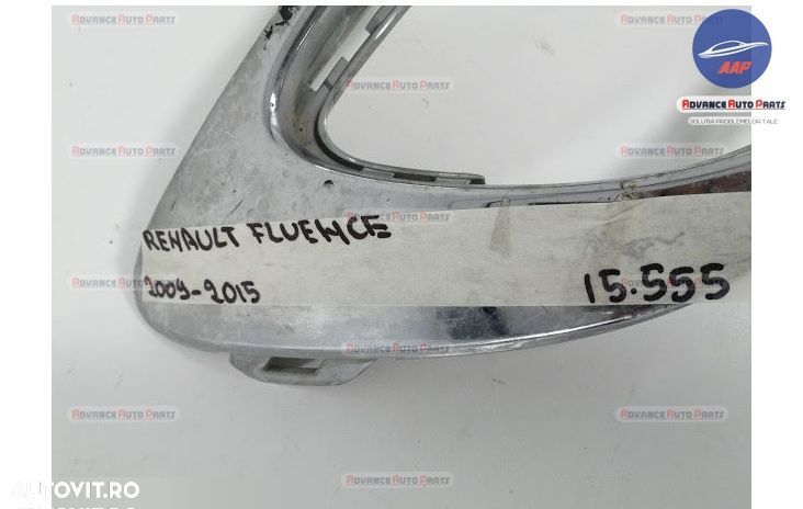 Ornament Cromat Grila Proiector Stanga original Renault Fluence 1 2009 - 5