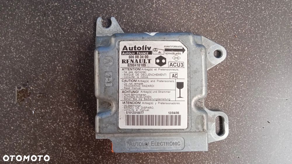 Moduł airbag Renault Kangoo I Lift 8200410189 Autoliv 606083400 - 1