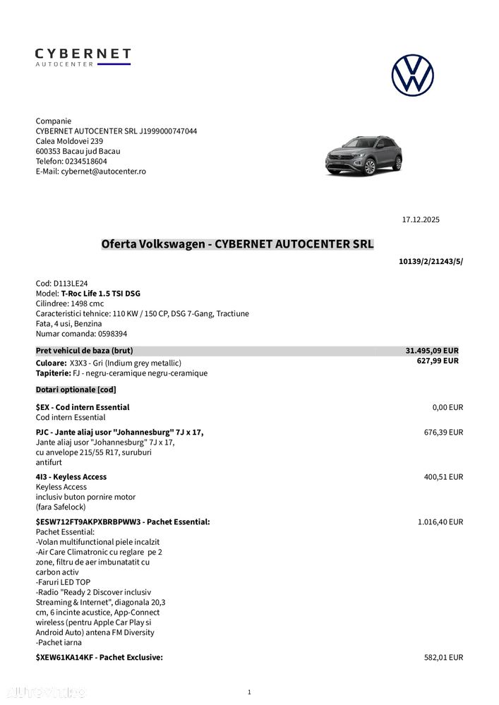 Volkswagen T-Roc 1.5 TSI DSG Life - 8