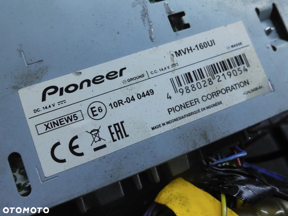 PIONEER MVH-160UI Radio Samochodowe Radioodtwarzacz USB AUX - 2
