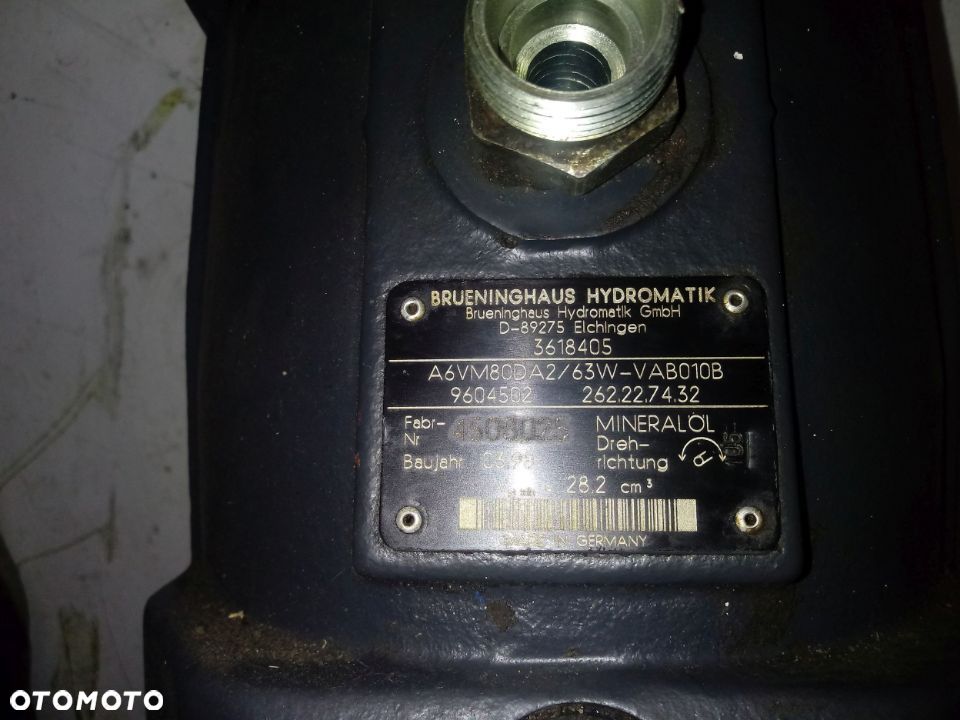 Silnik hydrauliczny Bosch Rexrotch A6VM A6VM80 A6VM80DA2/63W-VAB010B  Atlas 60 65 70 80 Schaeff SKL 833 834 Terex - 9