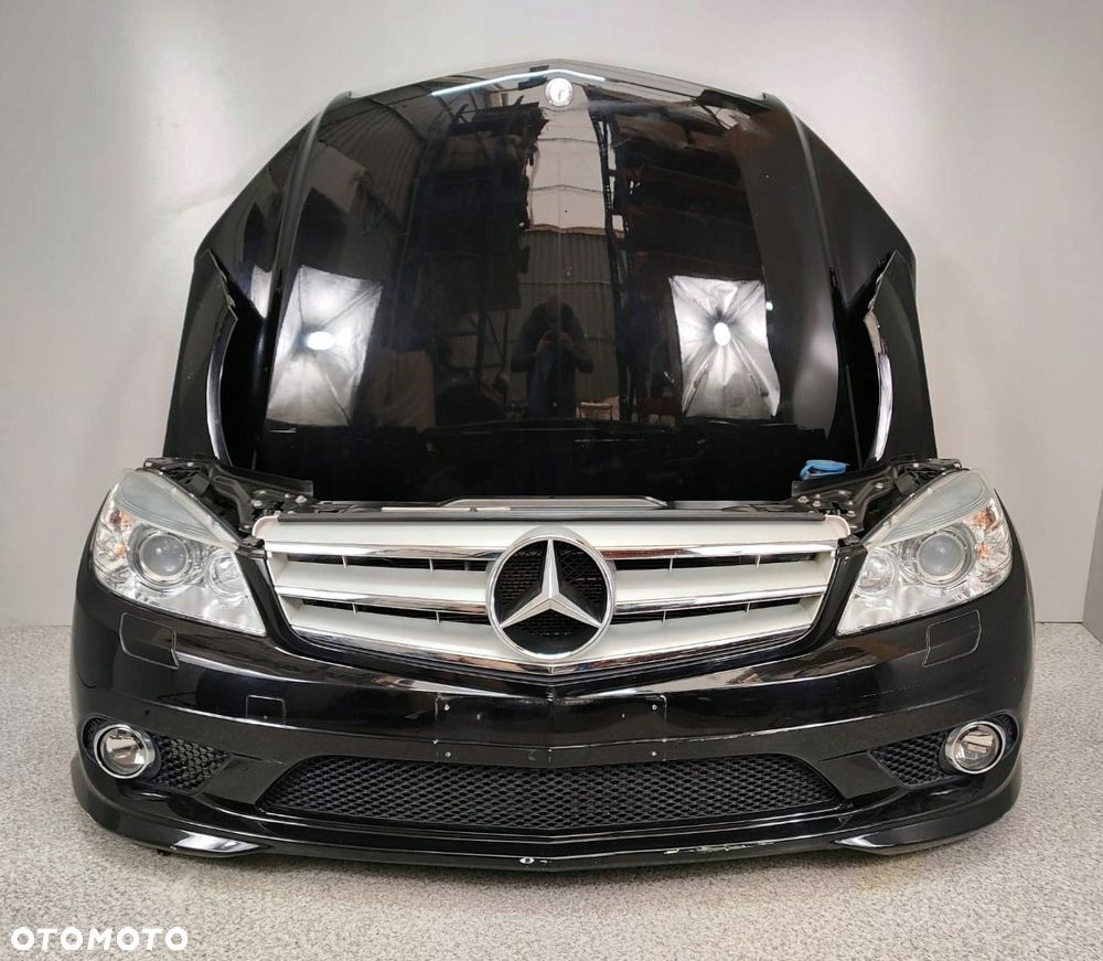 MERCEDES C W204 ZDERZAK AMG MASKA BŁOTNIK LAMPY BI XENON CHŁODNICE PAS - 1