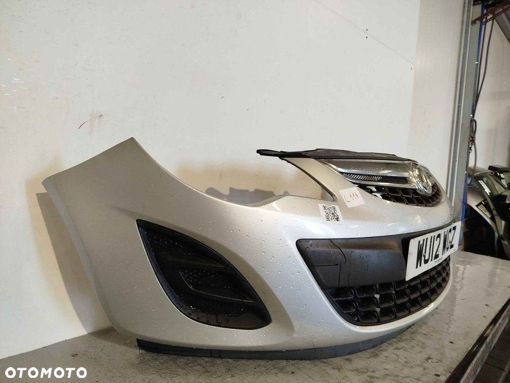 @  ZDERZAK PRZÓD PRZEDNI OPEL ASTRA J 4 IV Z176 SREBRNY HALOGENY - 3