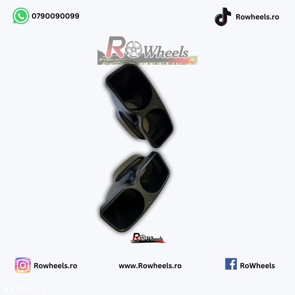 Ornamente brabus tobe Tips evacuare Mercedes AMG S class E class C class W222 W212 W218 W205 W223 black brabus GLE GLC CLS - 4