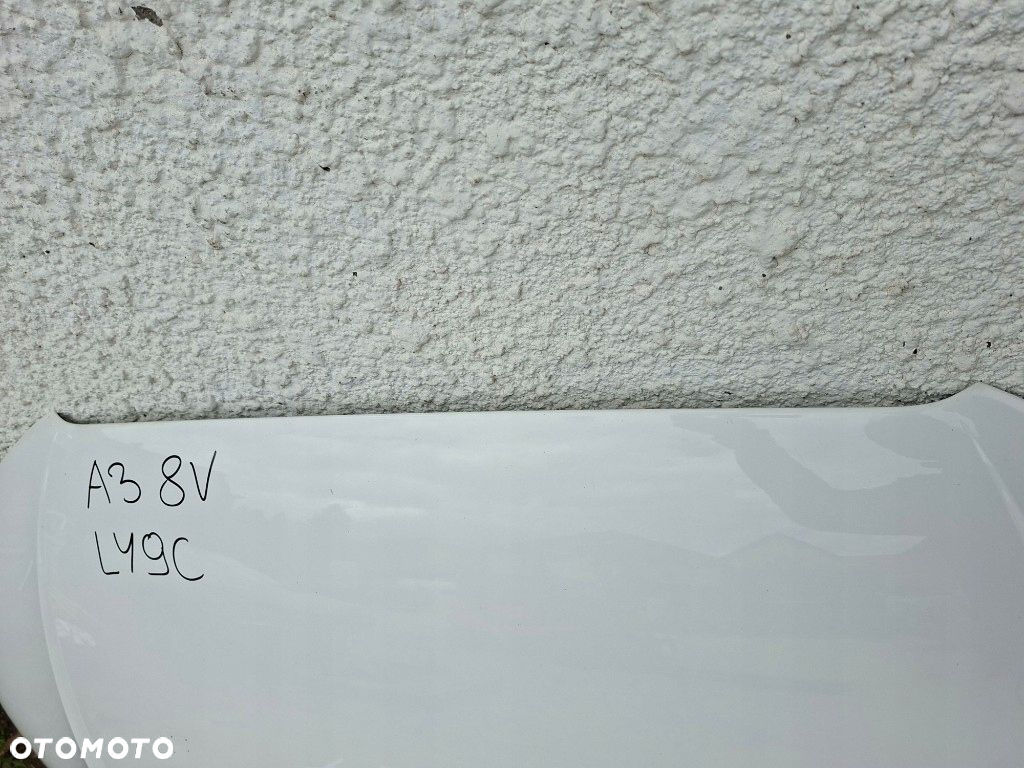 AUDI A3 8V E-TRON 2015r MASKA POKRYWA SILNIKA BIAŁA ALUMINIOWA WGNIECIONA - 10