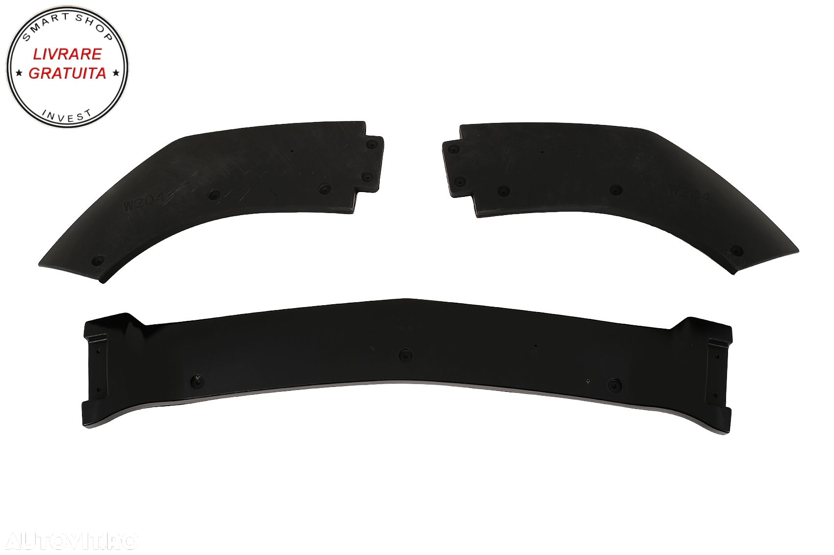 Prelungire Bara Fata Mercedes C-Class W204 S204 C204 Facelift (2011-2015) Negru Lu- livrare gratuita - 7