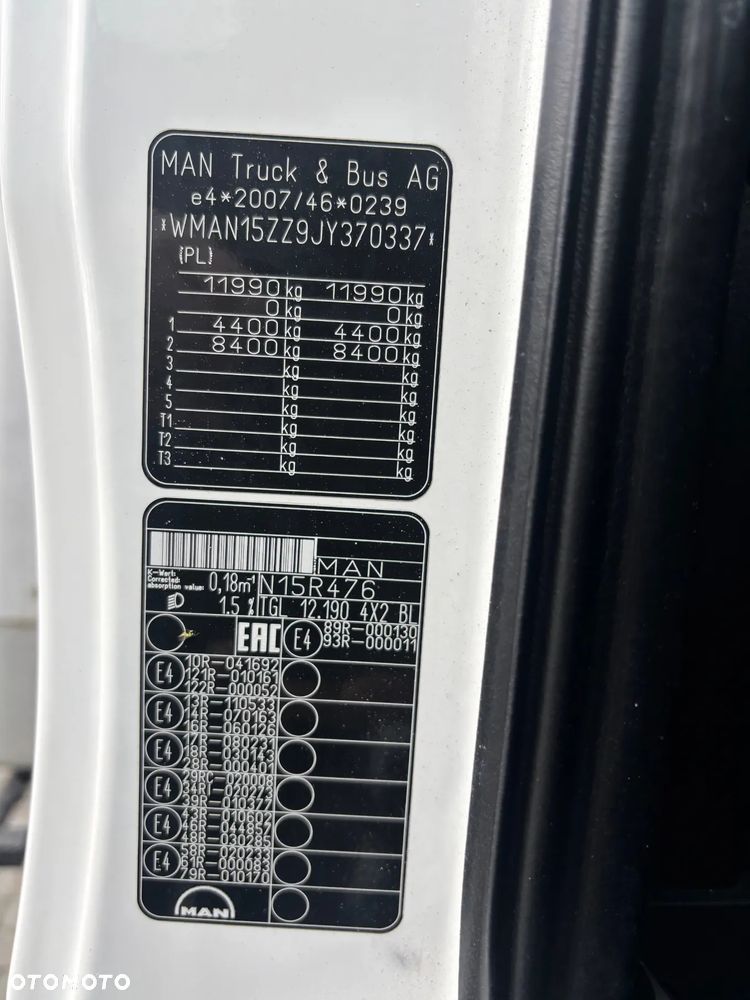 MAN MAN TGL 12 190 CHLODNIA IZOTERM PODWOZIE DO ZABUDOWY - 8