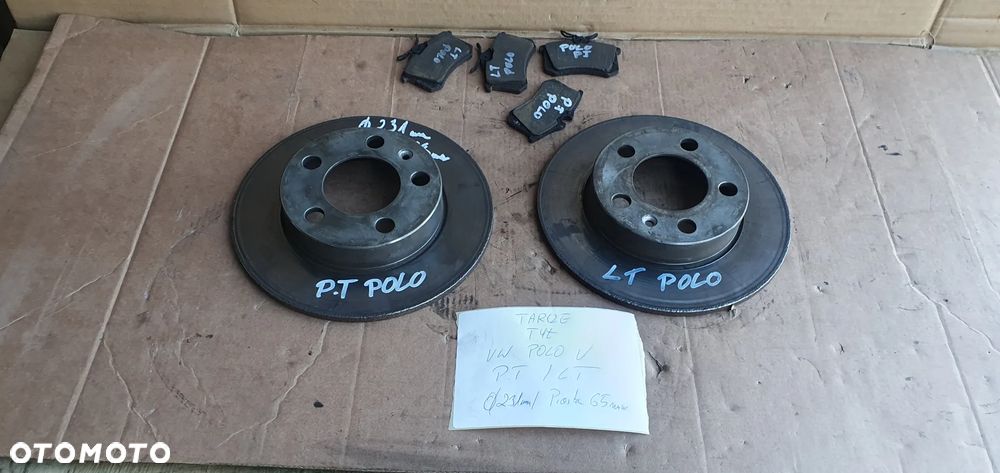 Tarcze klocki hamulcowe tył tylne 230mm VW Polo V 6R 1.4 - 1