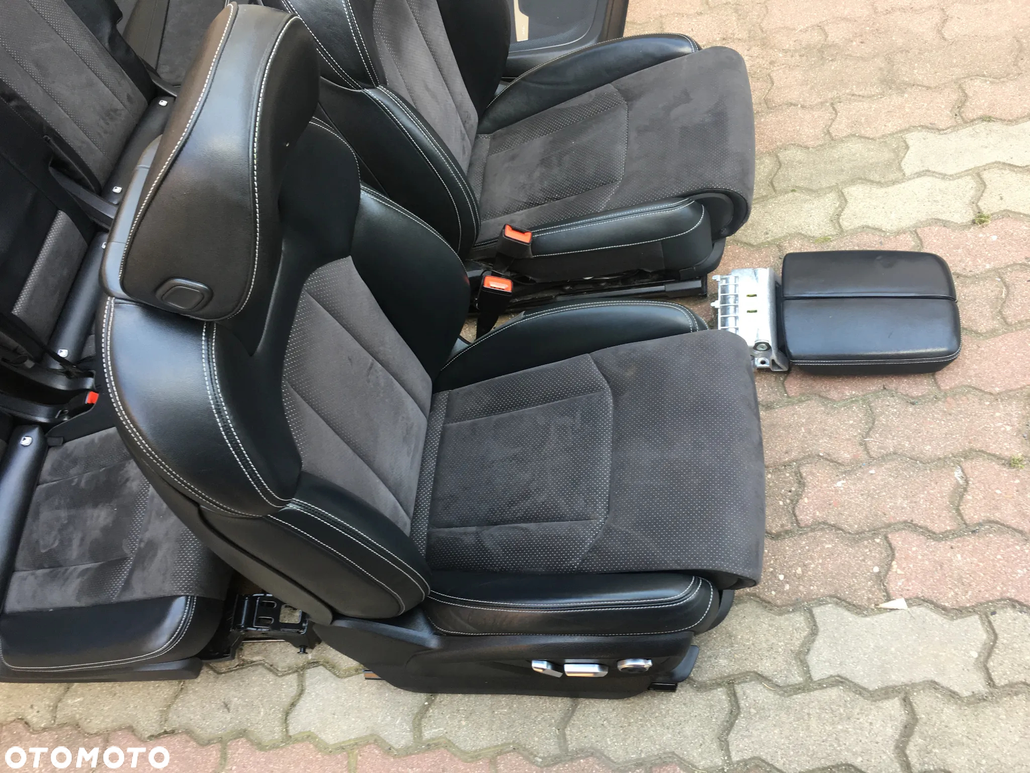 AUDI Q7 4M / S-Line / FOTEL FOTELE KANAPA BOCZKI TAPICERKA / SKÓRA CZARNA / 7 OSOBOWA / ISOFIX / ORYGINAŁ - 10