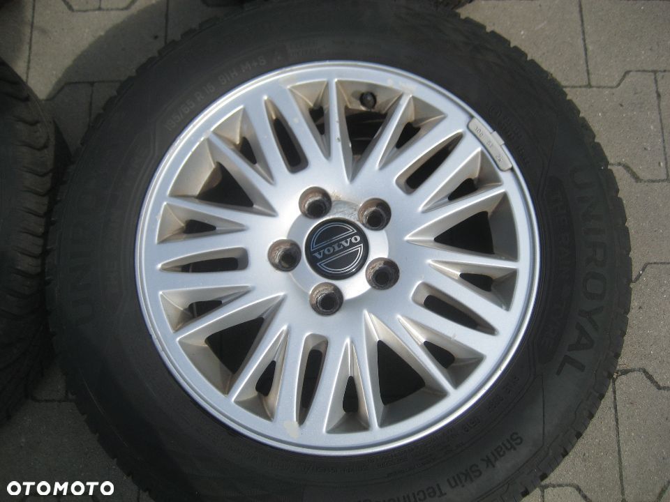 volvo s80 v70 s60 felgi aluminiowe 6,5x15 et43 5x108 30639360 opona 195x65x15 uniroyal - 8