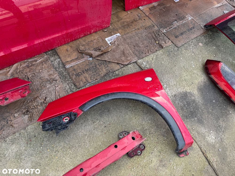 Opel Corsa c czerwone bordowe drzwi przednie przód prawe lewe maska lampy przód przednie lampy tył tylnie maska błotnik prawy lewe lampy tył belka przód - 4