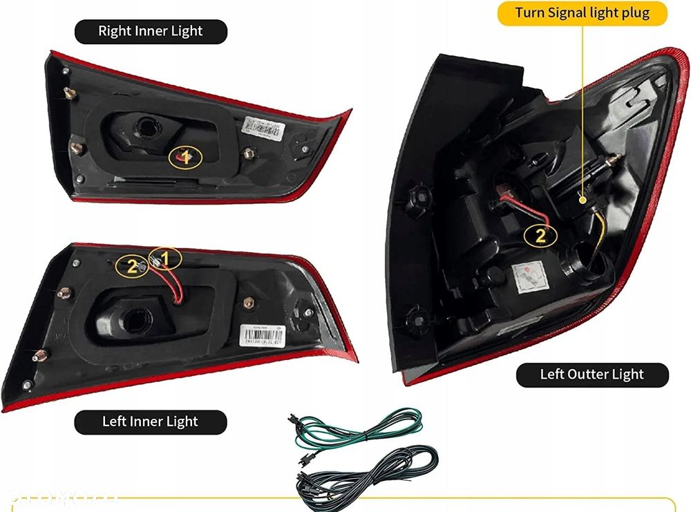 Lampy tylne kpl 4szt Full Led Tuning Red Smoke Mitsubishi ASX I 1 2010-2019 - 11