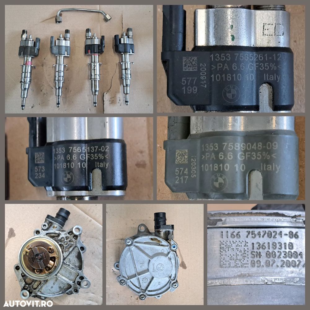 Anexe motor N43 bmw 116i alternator rampa injectoare injectoare pompa vacuum pompa inalta presiune clapeta acceleratie compresor pompa apa instalatie electrica motor - 3