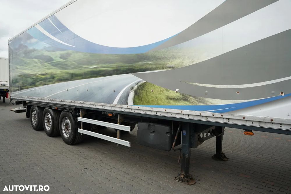 LeciTrailer CONTAINER / ELEVATOR PALFINGER 2.500 KG / AXĂ RIDICATĂ / SAF / PODEA REZISTENTĂ / OBLOANĂ RULOU - 9