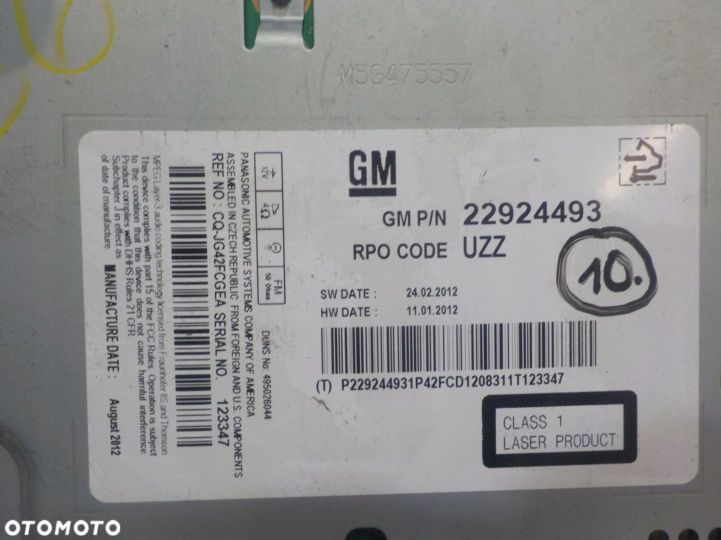 OPEL ASTRA IV J LIFT 1.4 B 12r 5D radio CD 22924493 - 3