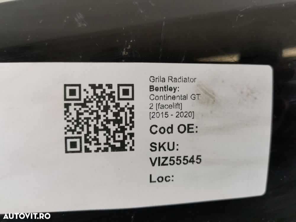 Grila Radiator Bentley Continental GT 2 [facelift] [2015 - 2020] Origi - 8