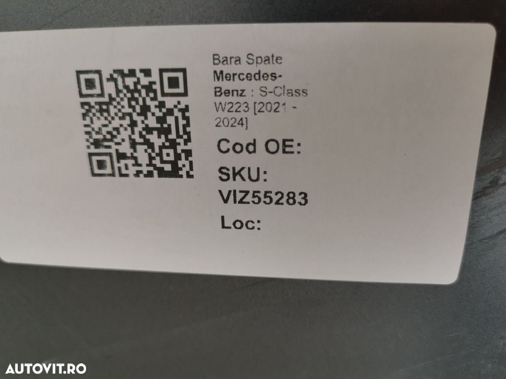 Bara Spate Mercedes-Benz  S-Class W223 [2021 - 2024] Originala In Star - 8