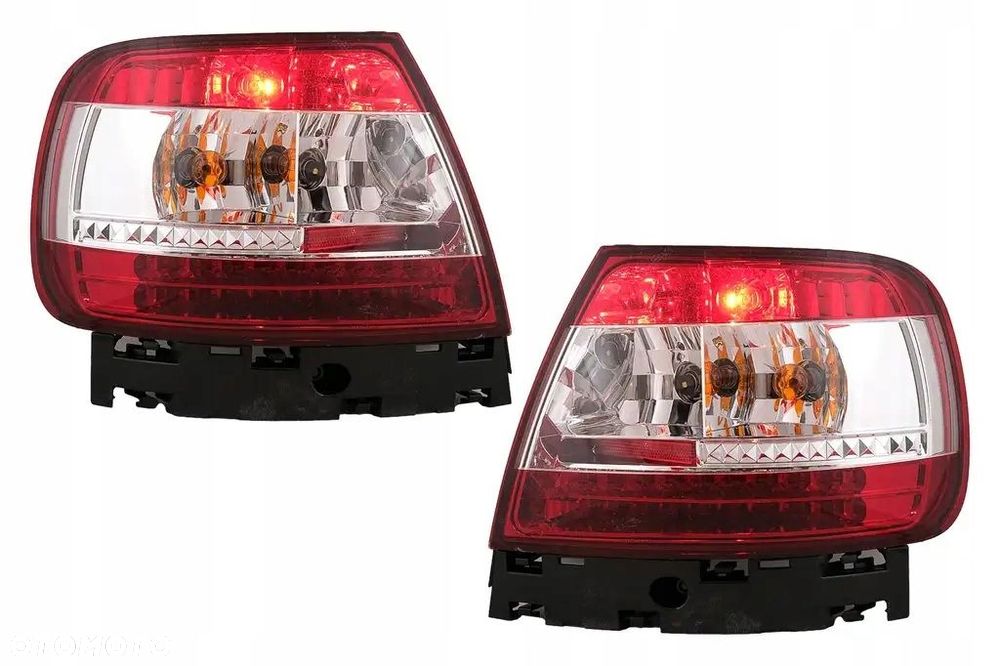 Lampy tylne kpl Led Biało Czerwone Tuning Audi A4 b5 8d Sedan 1994-2001 - 4