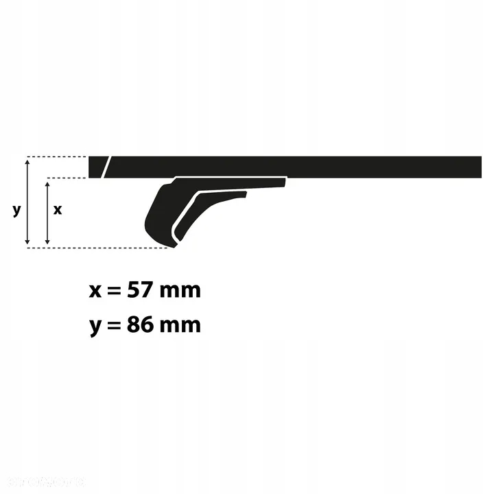 Bagażnik na reling zintegrowane i otwarte G3 Clop 127 cm - 6