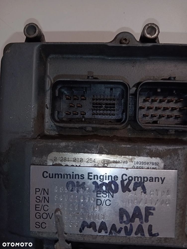 Sterownik silnika cummins daf 55 bosch 0281010254 - 2