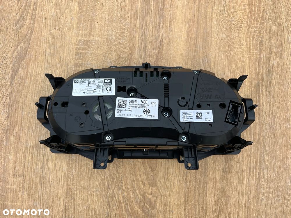 LICZNIK ZEGARY VW GOLF 7 VII FL LIFT 5G1920740D - 2