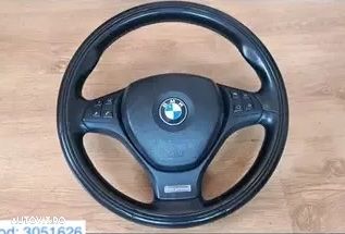 Volan BMW Individual cu airbag BMW original in stare foarte buna cu usoare urme de uzura E70+LCI E71 E72 - 1