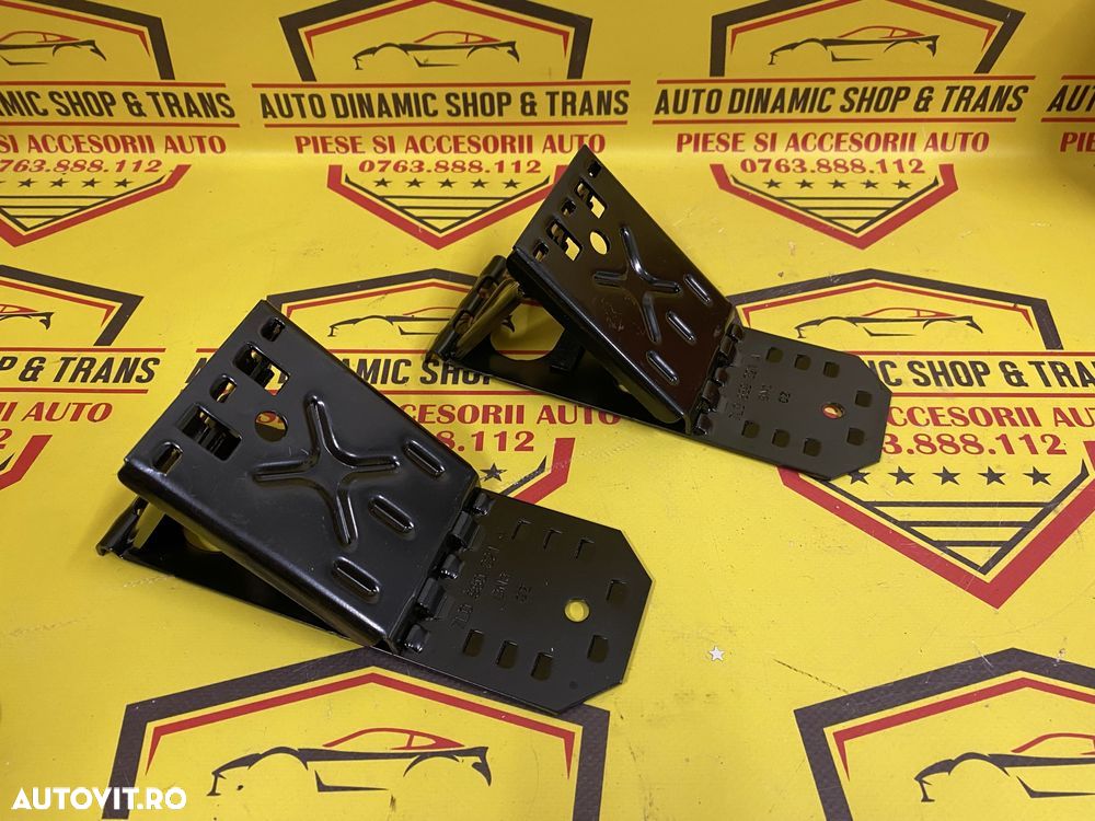 Set 2 cala metalice opritor piedica roata pliabil oem Vw 7L0860321A - 1