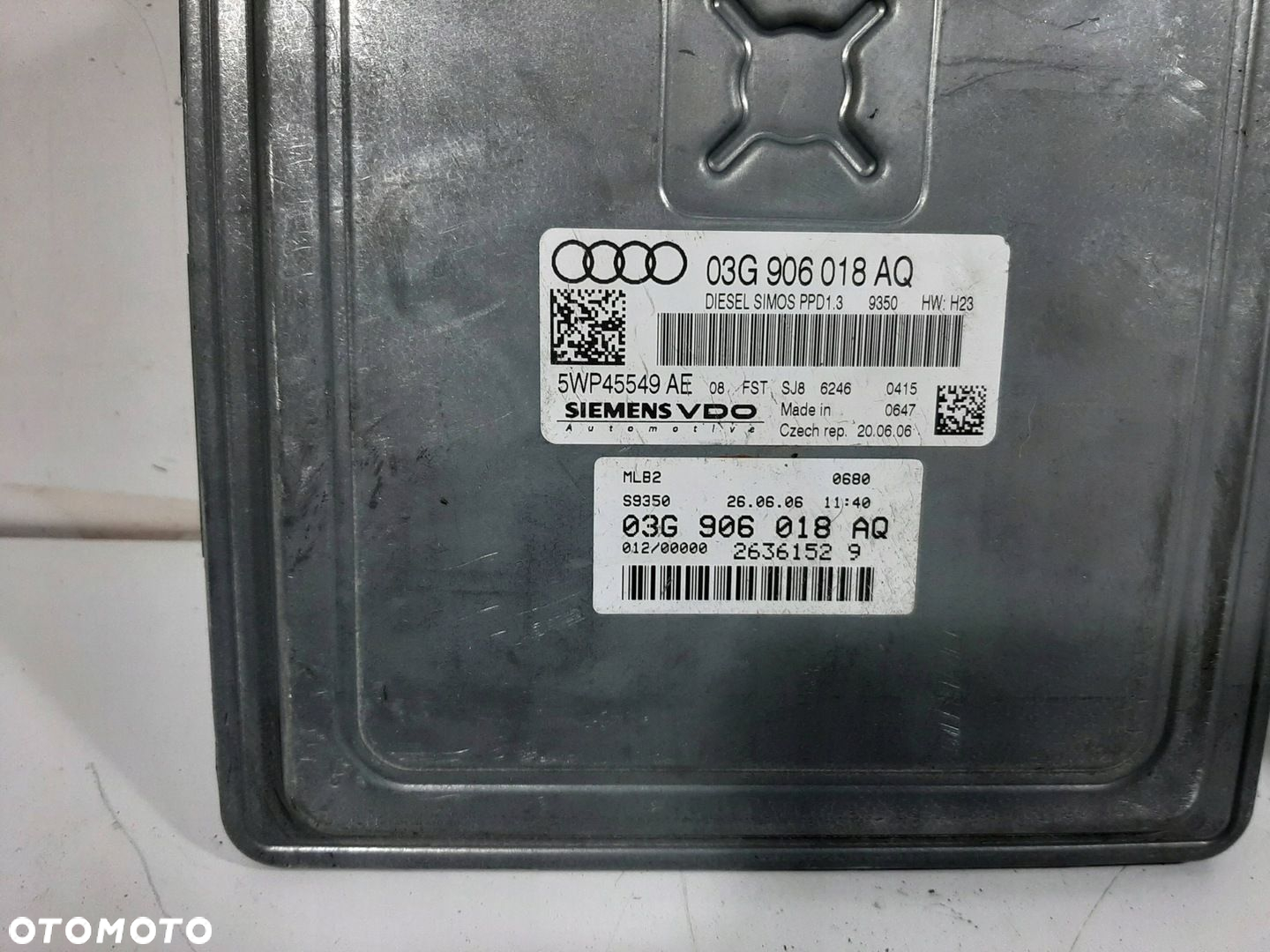 AUDI A4 B7 SEDAN 2.0TDI 07R STEROWNIK SILNIKA ZESTAW SIEMENS 03G96018AQ KPL - 5