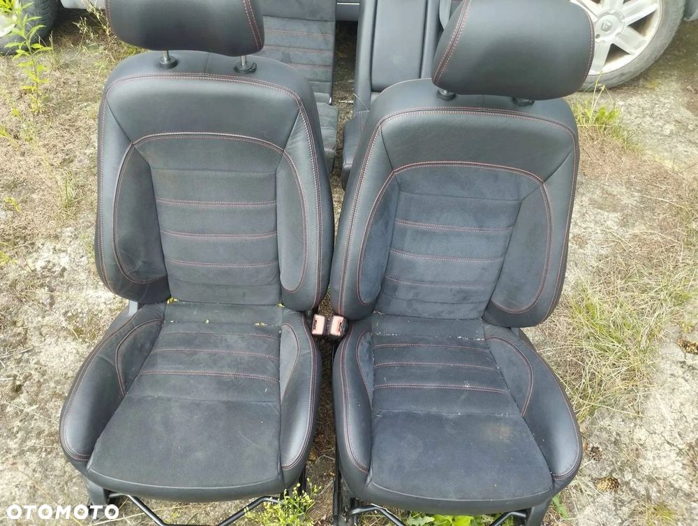 komplet foteli alcantara z czerwoną nitką ford mondeo mk4 - 1