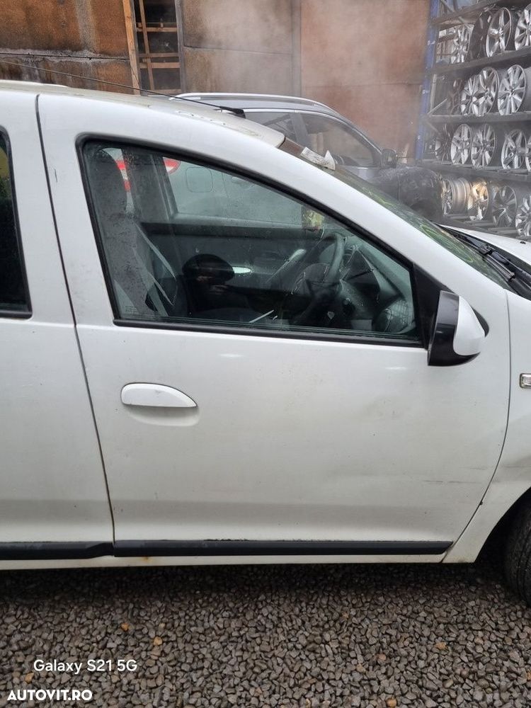 Usa Dreapta Fata Dacia Dacia Logan II MCV 2013 - 2016 SUV 4 Usi Blanc Glacier DV369 (1422) - 1